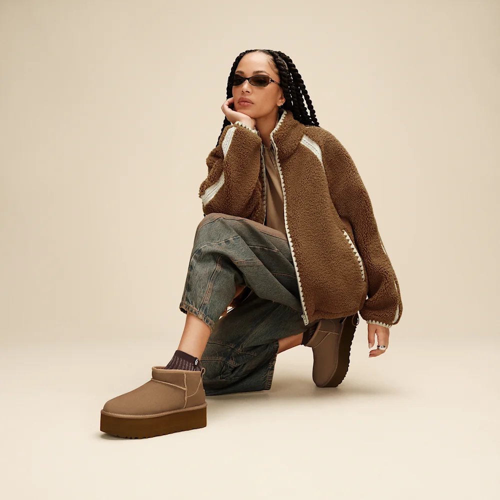 Veste Nikia Crochet en UGGfluff Chestnut vue 5