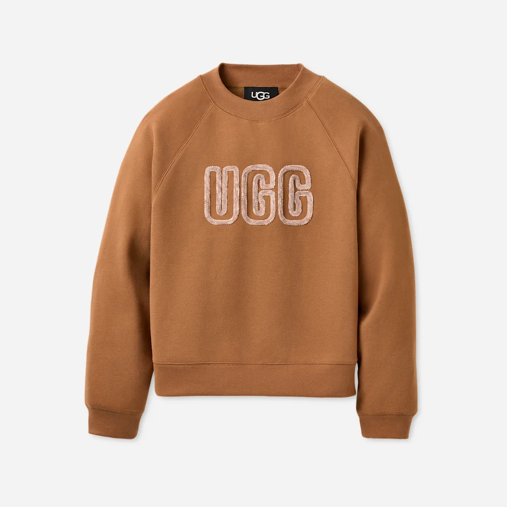 UGG Logo pull à col rond Chestnut