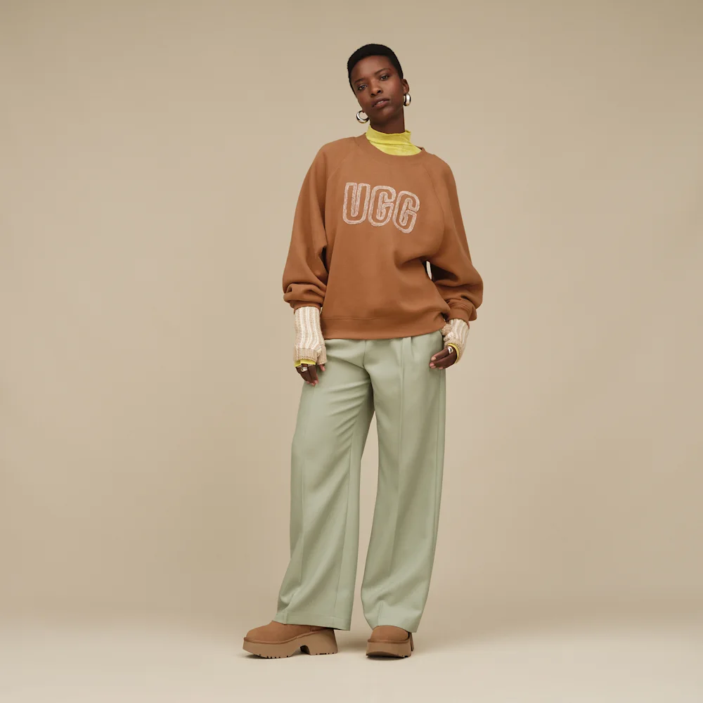UGG Logo pull à col rond Chestnut vue 5