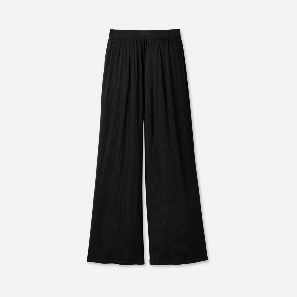 Pantalon large Imogen côtelé Noir