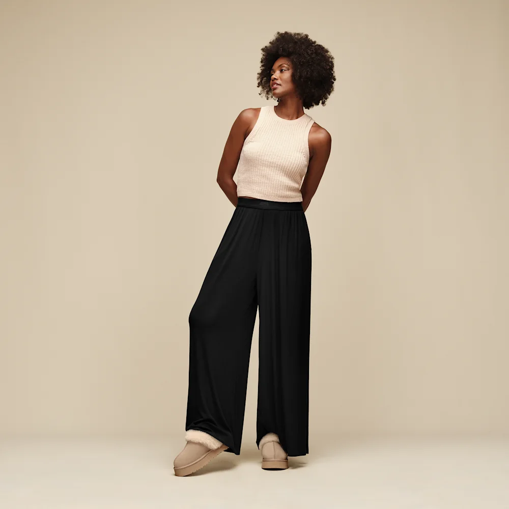 Pantalon large Imogen côtelé Noir vue 3