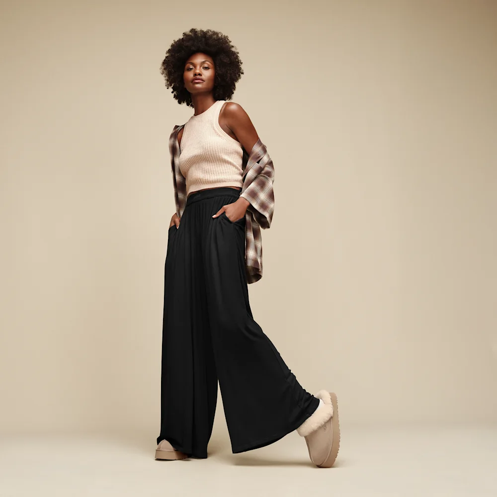 Pantalon large Imogen côtelé Noir vue 5