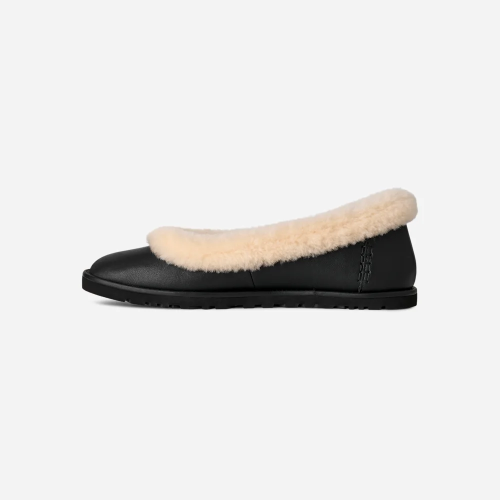 Ballerine en cuir Zora Black vue 3