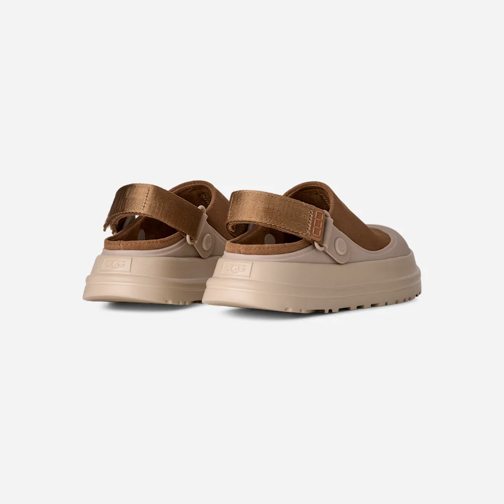 Sabot GoldenGlow en daim Chestnut vue 4