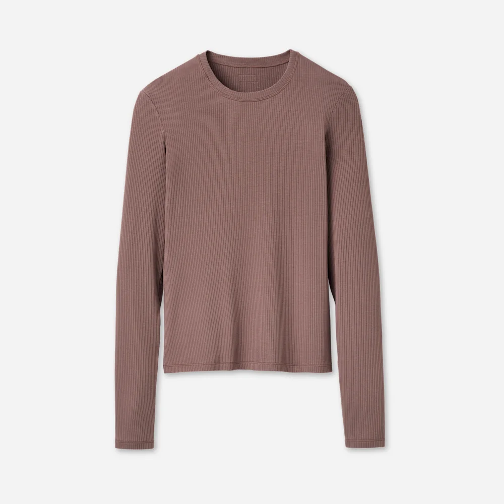 Aidelene Long Sleeve Rib Tee Allspice